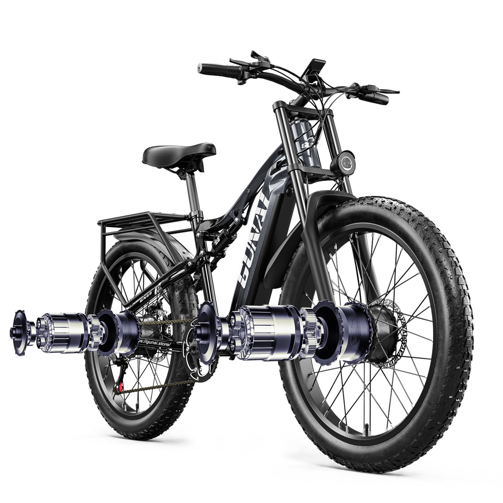 【Second Hand】GUNAI GN68 2000W Dual Motor Electric Mountain Bike 48V 17.5AH 26''