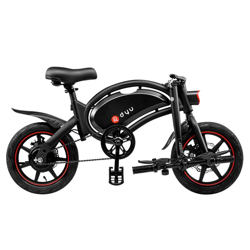 【Second Hand】DYU D3F Electric Bike for Adults, 14 in Folding Electric Bicycle,Commuter City E-Bike with 250W Motor and 36V 10AH Lithium-Ion Battery