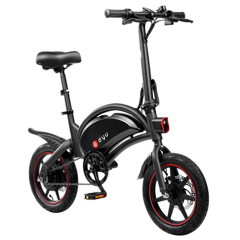 【Second Hand】DYU D3F Electric Bike for Adults, 14 in Folding Electric Bicycle,Commuter City E-Bike with 250W Motor and 36V 10AH Lithium-Ion Battery