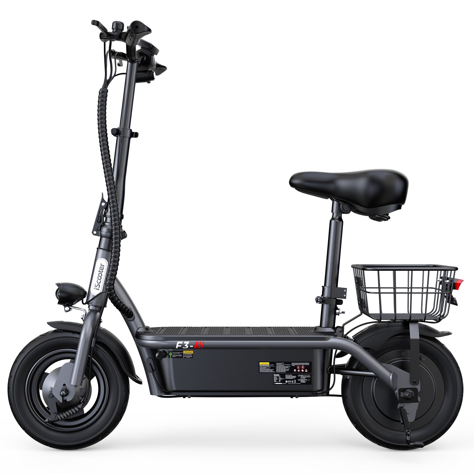【Second Hand】iScooter F3 Electric Scooter with Seat,1000W 48V 13Ah  10 inch Commuting Scooter with Basket