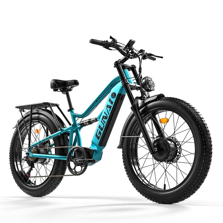 GUNAI-M2 Dual Motor Electric Bike with 48V17.5AH Battery 7 Speed Full Suspension Fat Tire Bike