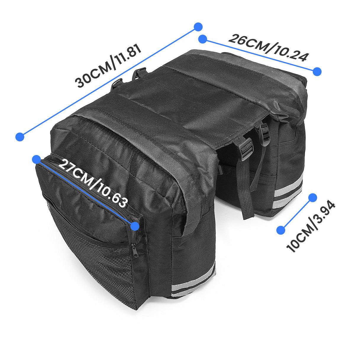 Bike Bag Bike Pannier Bag Set, for Bicycle Cargo Rack Saddle Bag Double Shoulder Bag - GUNAI