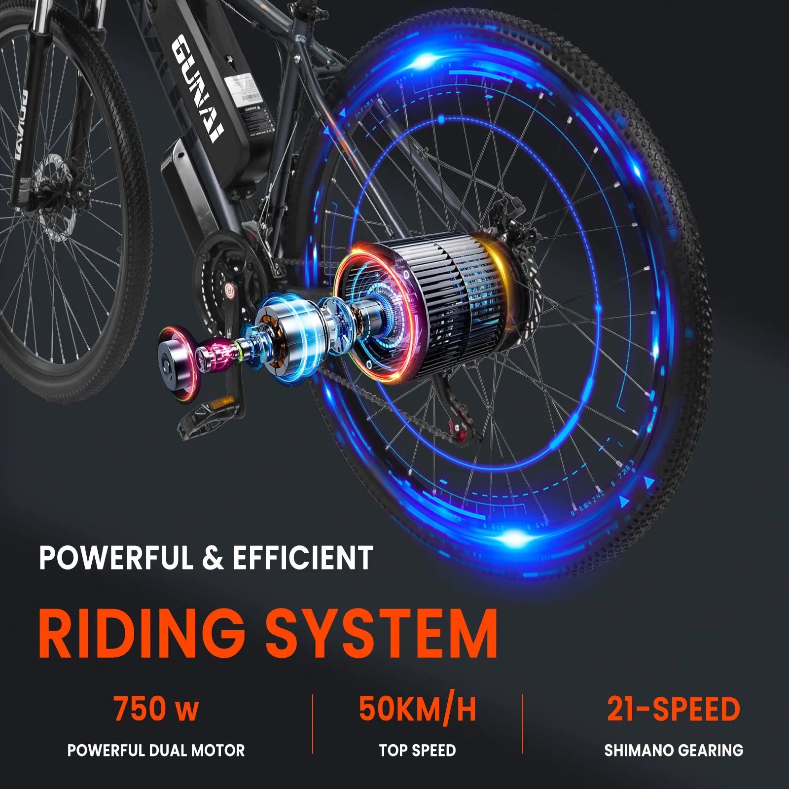 Ebike whole wheel with motor - GUNAI