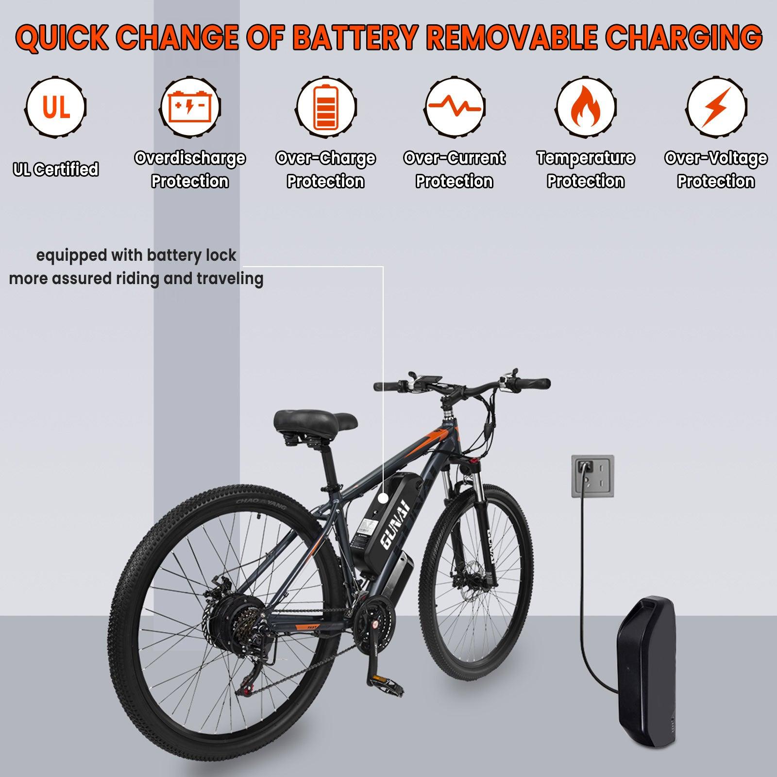 gunai e bike klapprad GUNAI GN29 Electric Bike for Adult 29 Inch with 750W Motor 48V 15AH Electric Mountain Bike 21 Speed