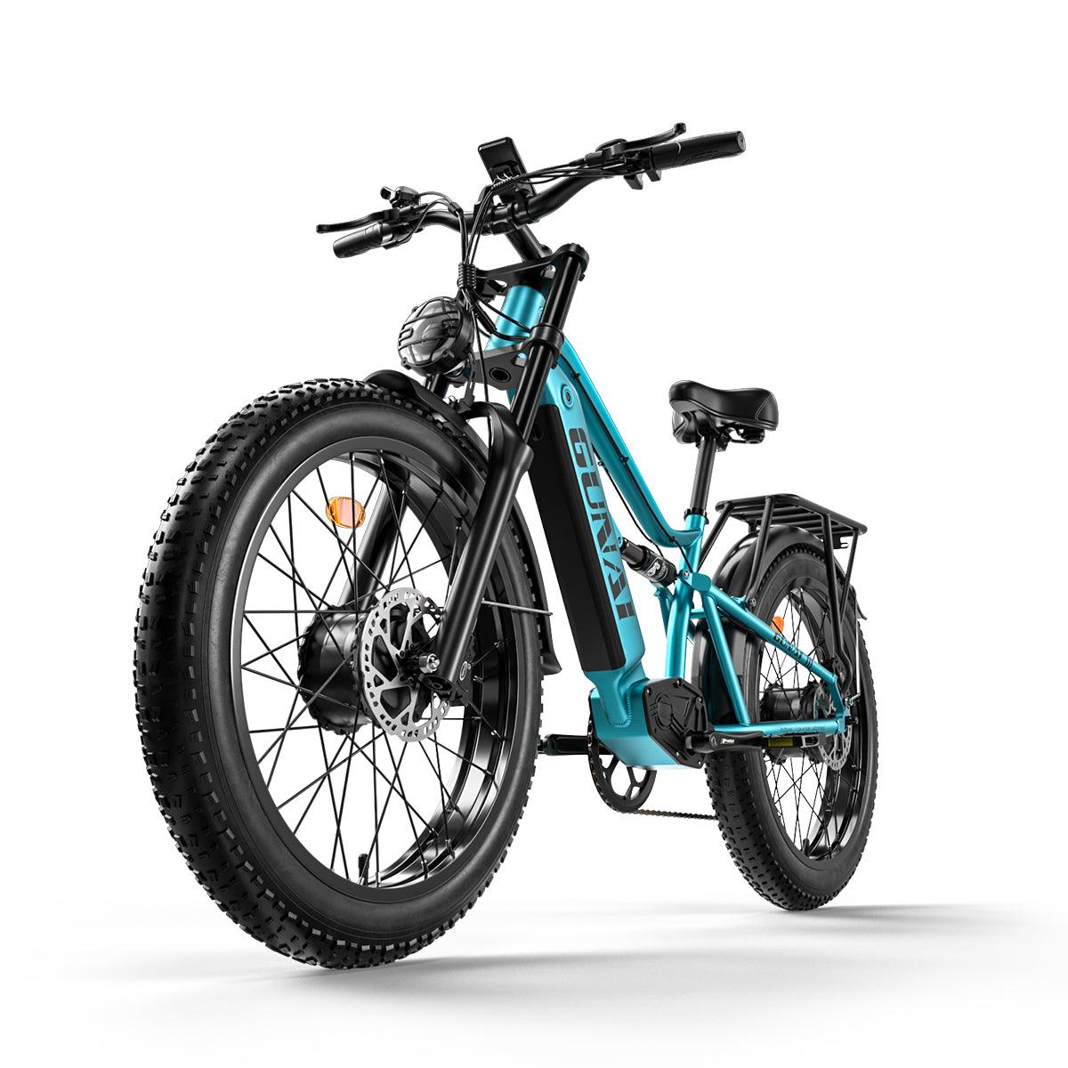 GUNAI-M2 Dual Motor Electric Bike with 48V17.5AH Battery 7 Speed Full Suspension Fat Tire Bike - GUNAI