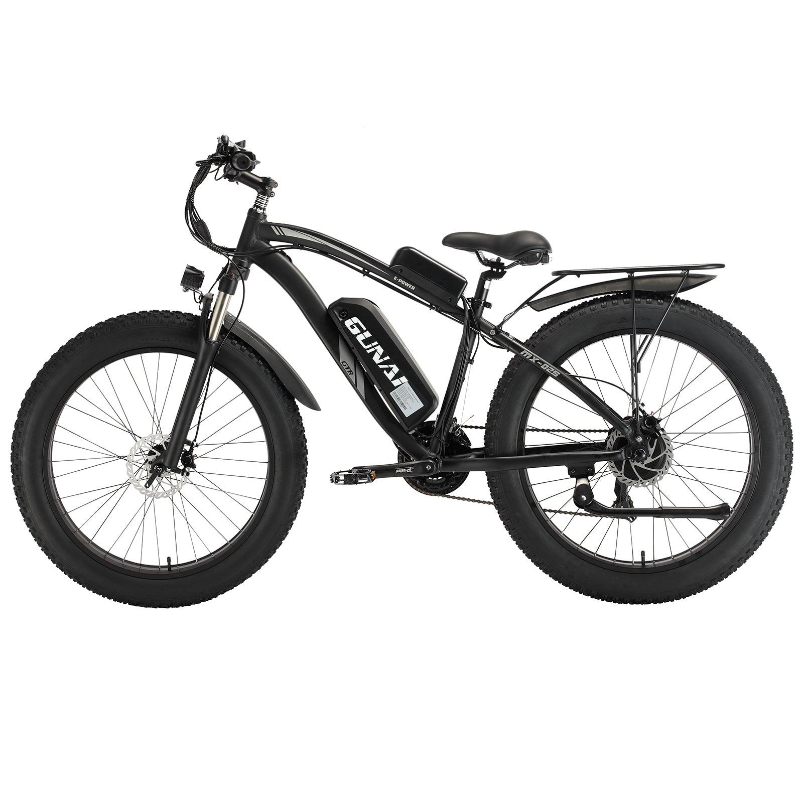 GUNAI MX02S 1000W 26'' Fat Tire Electric Bike with 48V 17Ah Removable  Battery